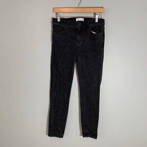 LOFT Legging Crop Jeans Charcoal Gray Faded Black Denim Pants Size 4‎ 27